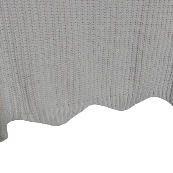 Zara Knitwear Summer Collection White Pullover Sweater Size 7 Scalloped hem. - Picture 6 of 6